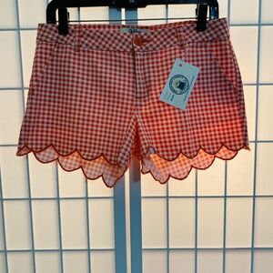 BeBop Gingham Scalloped Shorts ~ Size 7